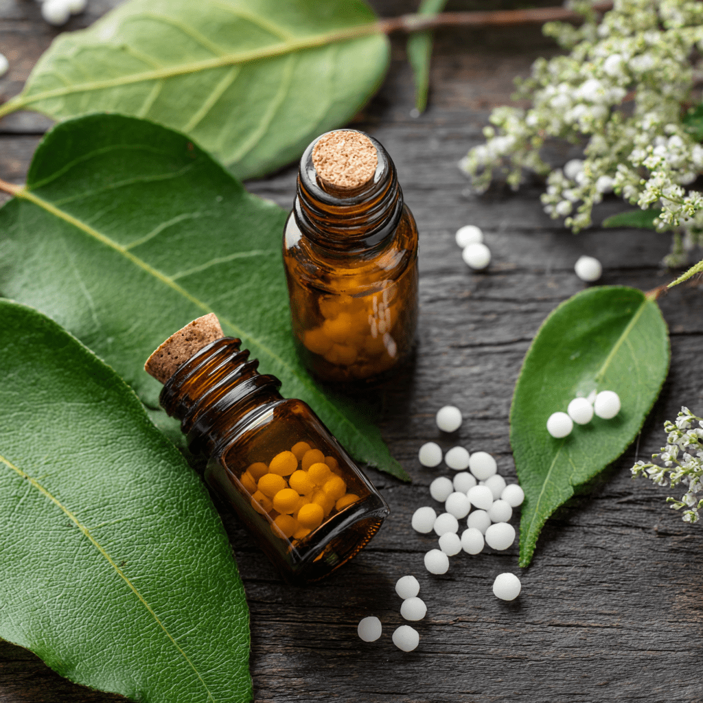white pill bottle on leaf